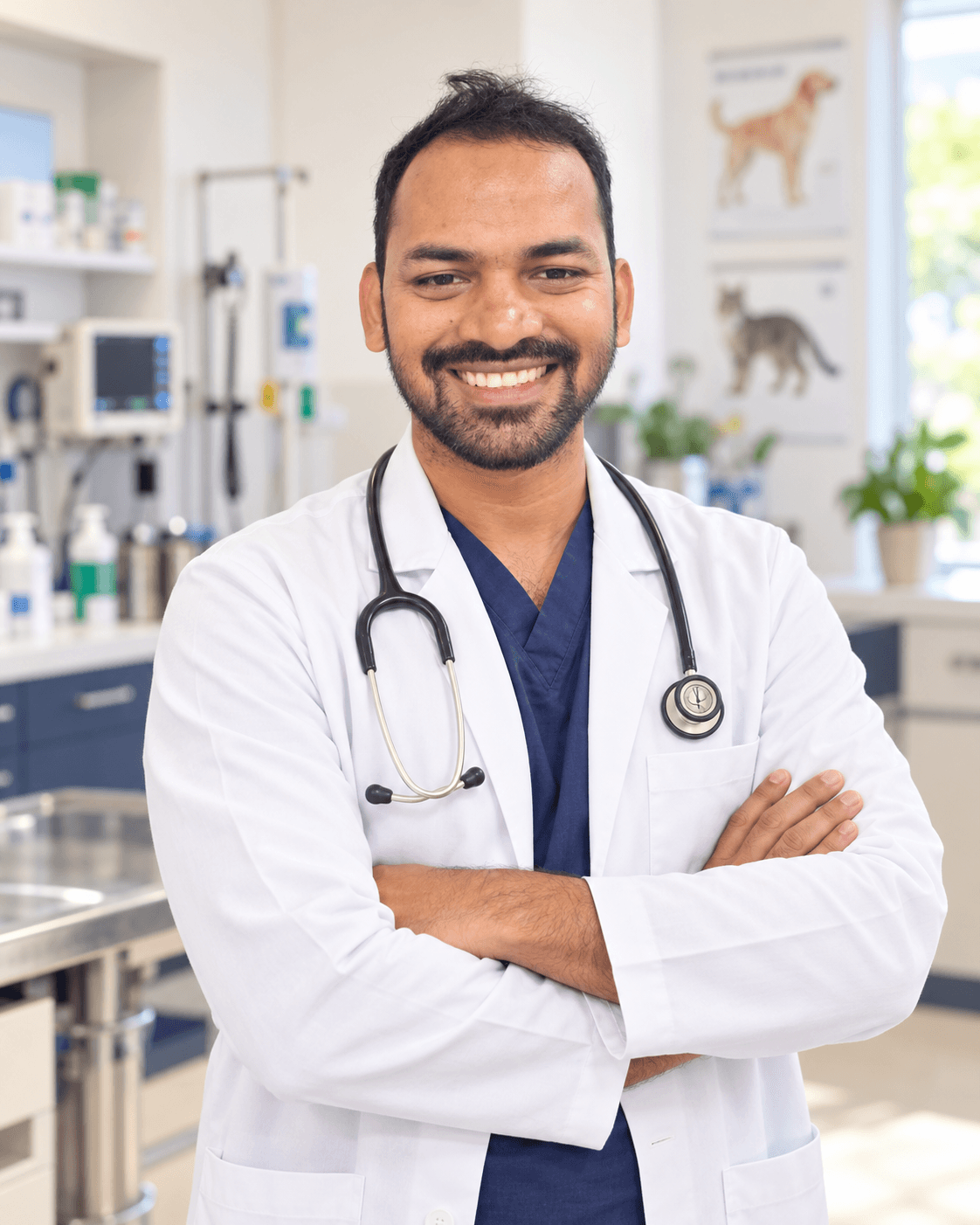 Dr. Kesari Raghu Ram Reddy, veterinary surgeon at Sanchu Animal Hospital