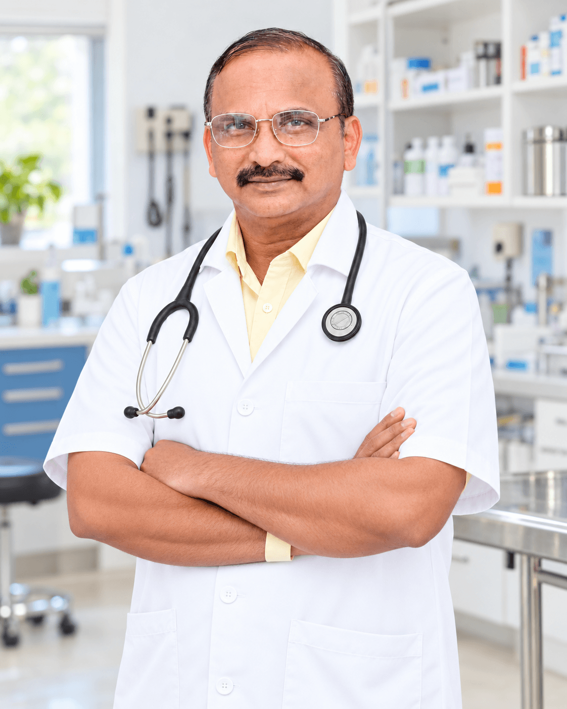 Dr. Vairavasamy, veterinary surgeon at Sanchu Animal Hospital