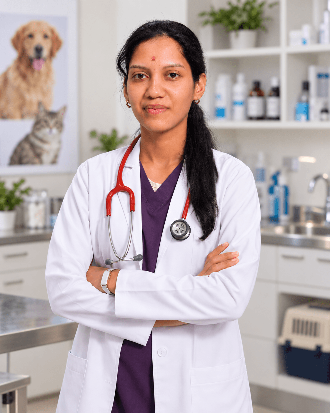 Dr. Uma Maheshwarry, veterinary surgeon at Sanchu Animal Hospital