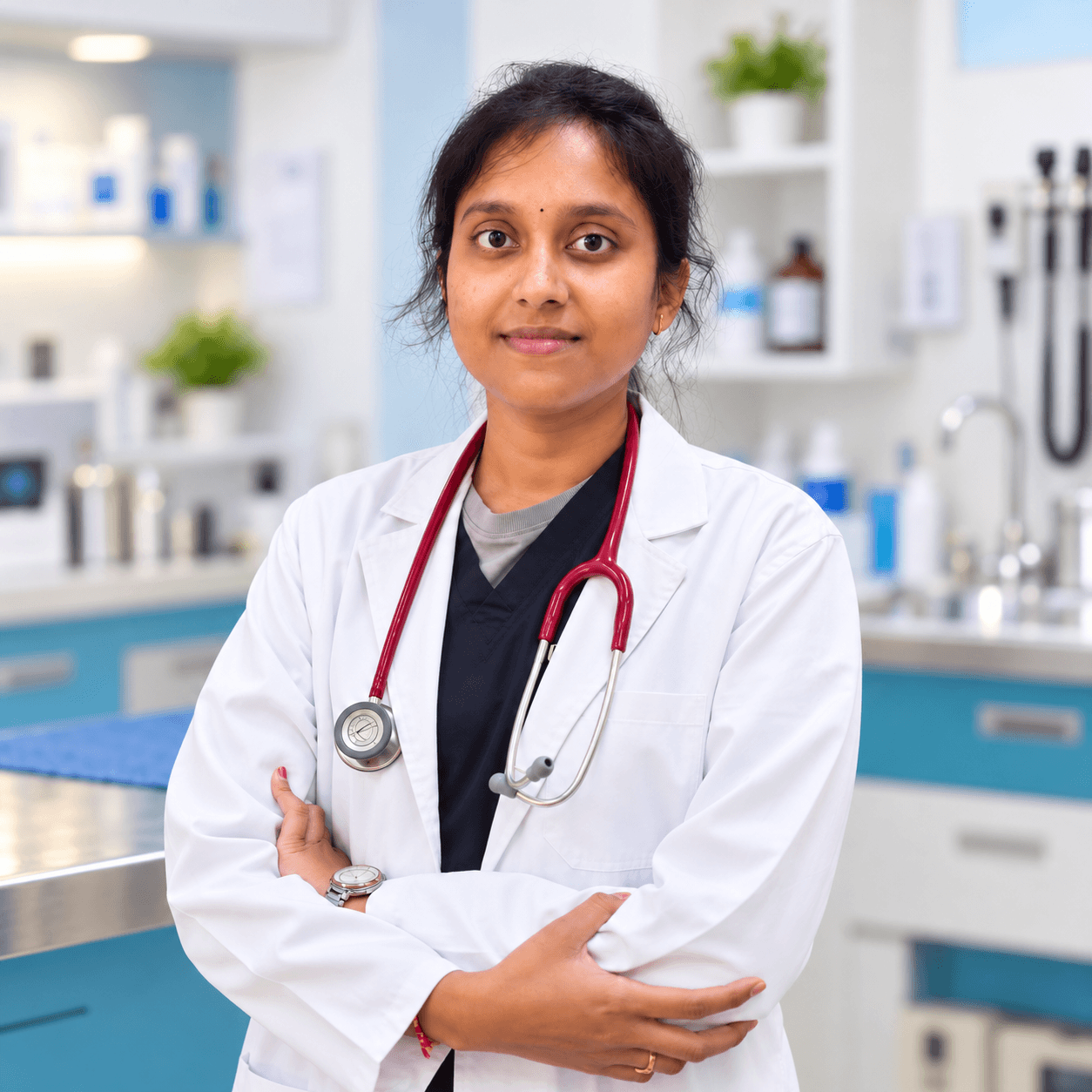 Dr. Likhitha, veterinary surgeon at Sanchu Animal Hospital