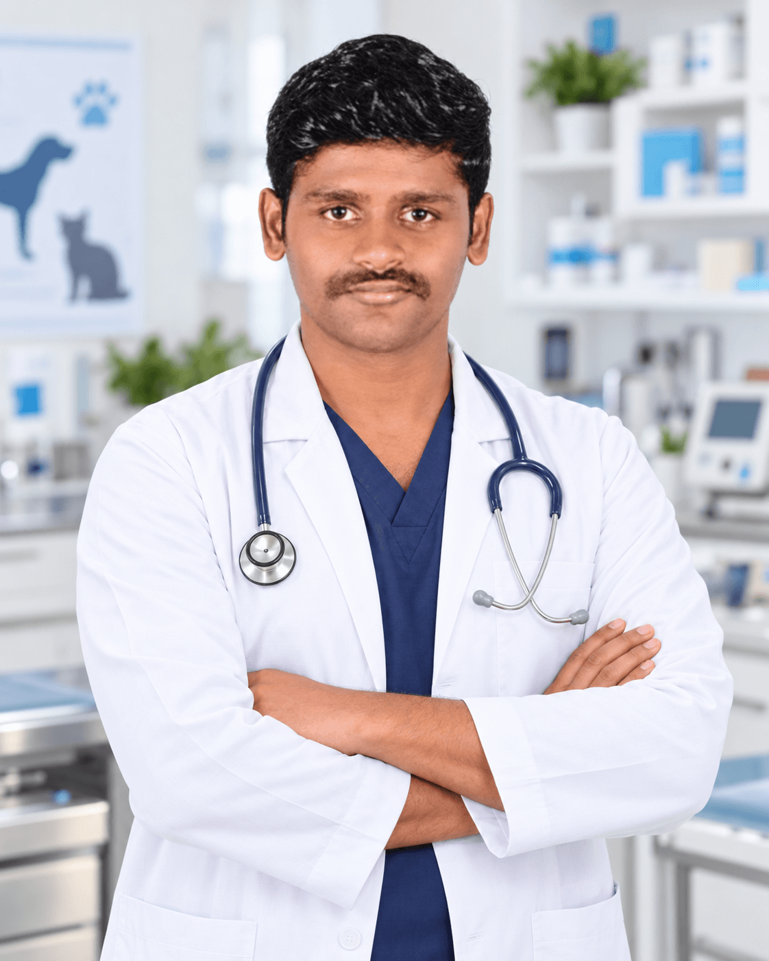 Dr. Atmakur Venkatesh, veterinary surgeon at Sanchu Animal Hospital